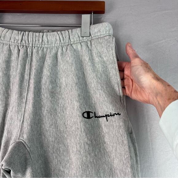 Champion Reverse Weave Jogger Unisex Medium Grey Fleece Sweatpant Casual Relaxed - Picture 3 of 10